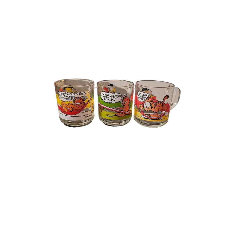 Vintage mcdonalds‎ Garfield Mugs 1978 3 pack